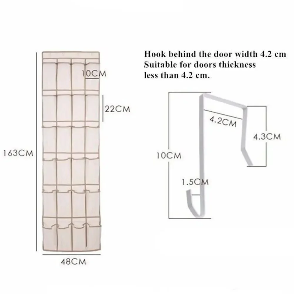 24 Grid Over the Door Wall Mounted Shoe Bra Underwear Swimsuit Organizer Storage
